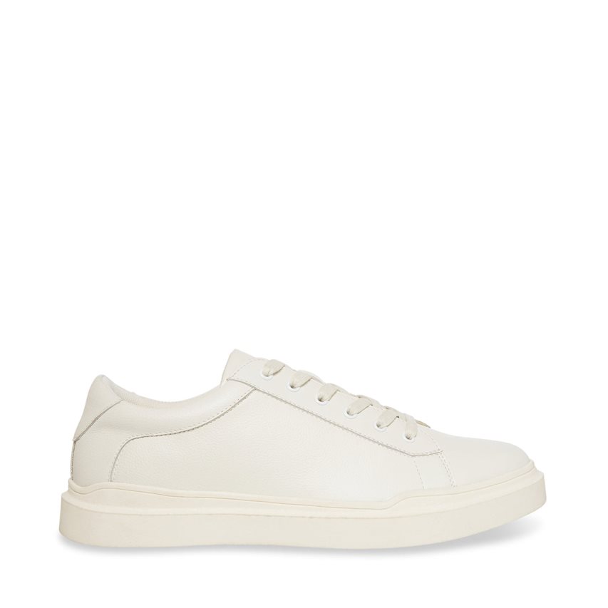 Zapatillas Steve Madden Tilton Cuero Hombre Blancas | ES DF9S08